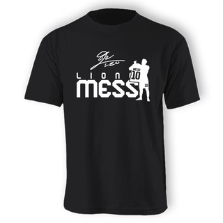 ฝ้ายเสื้อยืดพิมพ์ลายเสื้อยืดผ้าฝ้ายเสื้อยืด ผ้าฝ้าย พิมพ์ลาย BARCELONA FC: Lionel Messi สไตล์คลาสสิก สําหรับผู้ชาย GFDSF