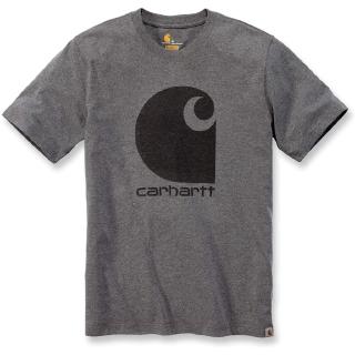 เสื้อยืดสีขาวcarhartt เสื้อยืดสําหรับผู้ชายแขนสั้นคอกลมพิมพ์ลาย workwear c - logo graphicS-4XL