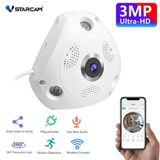 VSTARCAM กล้องวงจรปิด C61S FHD 1536P WiFi Panoramic IP Camer