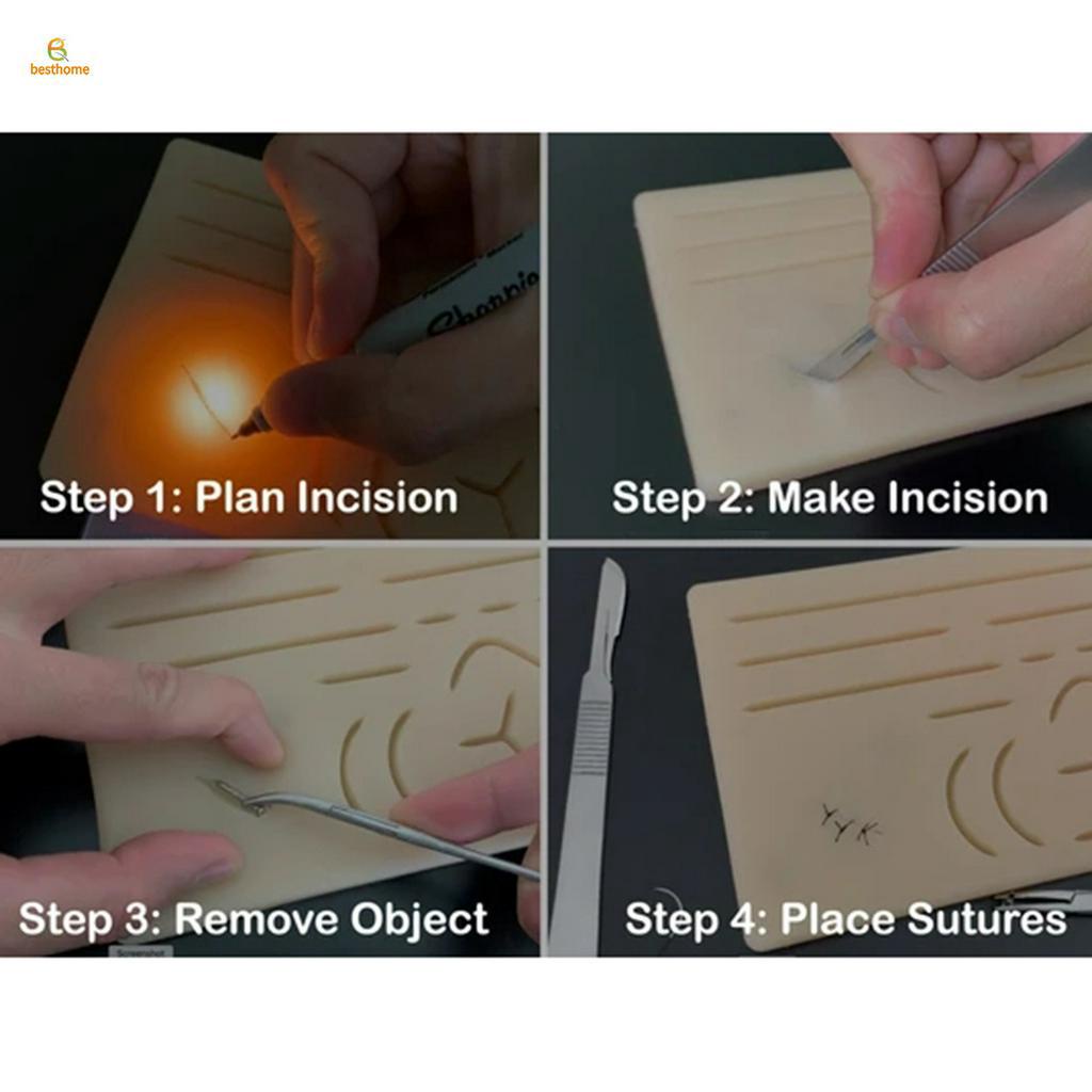 ภาพสินค้าชุดซิลิโคนฝึกเย็บแผล แบบรวมทุกอย่าง สำหรับฝึกเทคนิคการเย็บ จากร้าน besthome.th บน Shopee ภาพที่ 2
