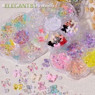 Elegant81 อุปกรณ์ตกแต่งเล็บไข่มุก 3D รูปผีเสื้อสําหรับตกแต่งเล็บ