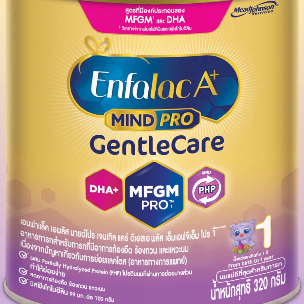 ภาพหน้าปกสินค้านม เอนฟาแล็ค เอพลัส นมผง เด็ก นม enfa มายด์โปร เจนเทิลแคร์ สูตร1 320 กรัม Enfalac A+ Mindpro Gentle Care Formula 1 320 g. จากร้าน meadjohnson.official บน Shopee