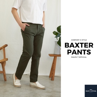 ภาพหน้าปกสินค้า[6-15MAY โค้ด10% MAY10MA] กางเกงขายาวผู้ชาย กางเกงชิโน่ กระบอกเล็ก BAXTER MEN PANTS RALPH T กางเกงผู้ชาย สแลค ที่เกี่ยวข้อง