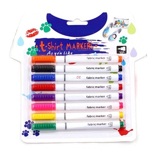 ภาพหน้าปกสินค้าDE  8Pcs Clothes Textile Markers Fabric Paint Pens DIY Crafts T-shirt Pigment Painting Pen Writing Liner Marker Pen ที่เกี่ยวข้อง
