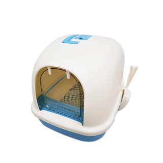 ห้องน้ำแมว สำหรับทรายไม้สน เท่านั้น CAT TOILET DOME SIZE 57.5x44x42 CM. ฟรีที่ตักทราย แผ่นรอง 2 ชั้น