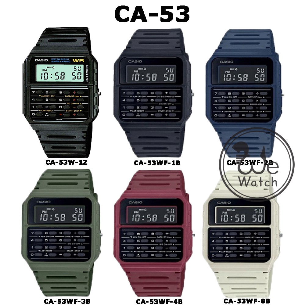 ภาพหน้าปกสินค้าCASIO % รุ่น CA-53W CA-53WF นาฬิกาชาย DATA BANK มีเครื่องคิดเลข รับประกัน 1 ปี CA53 CA CA53W CA53WF CA-53WF