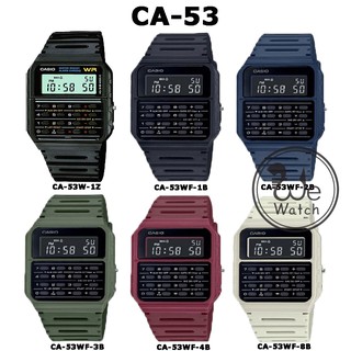 สินค้า CASIO ของแท้ 💯% รุ่น CA-53W CA-53WF นาฬิกาชาย DATA BANK มีเครื่องคิดเลข รับประกัน 1 ปี CA53 CA CA53W CA53WF CA-53WF