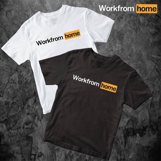 เสื้อยืดผ้าฝ้ายพิมพ์ลายขายดี (🔥มีของพร้อมส่ง🔥)เสื้อ workfromhome เสื้อ เสื้อยืด  COTTON 100 % เสื้อpornhub