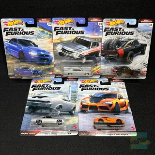 Hot Wheels Premium โมเดลรถเหล็ก ฮอทวีล พรีเมี่ยม ท้องเหล็กล้อยาง 1/64 ยกชุด 5 คัน