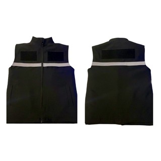 ภาพขนาดย่อของภาพหน้าปกสินค้าเสื้อกั๊ก สีดำ ติดแถบสะท้อนแสง อสม ตำรวจ จากร้าน kamonhans บน Shopee ภาพที่ 3