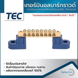 สินค้า เทอร์มินอล เทอร์มินอลทองเหลืองพร้อมขายึด เทอร์มินอลบาร์กราวด์ Terminal