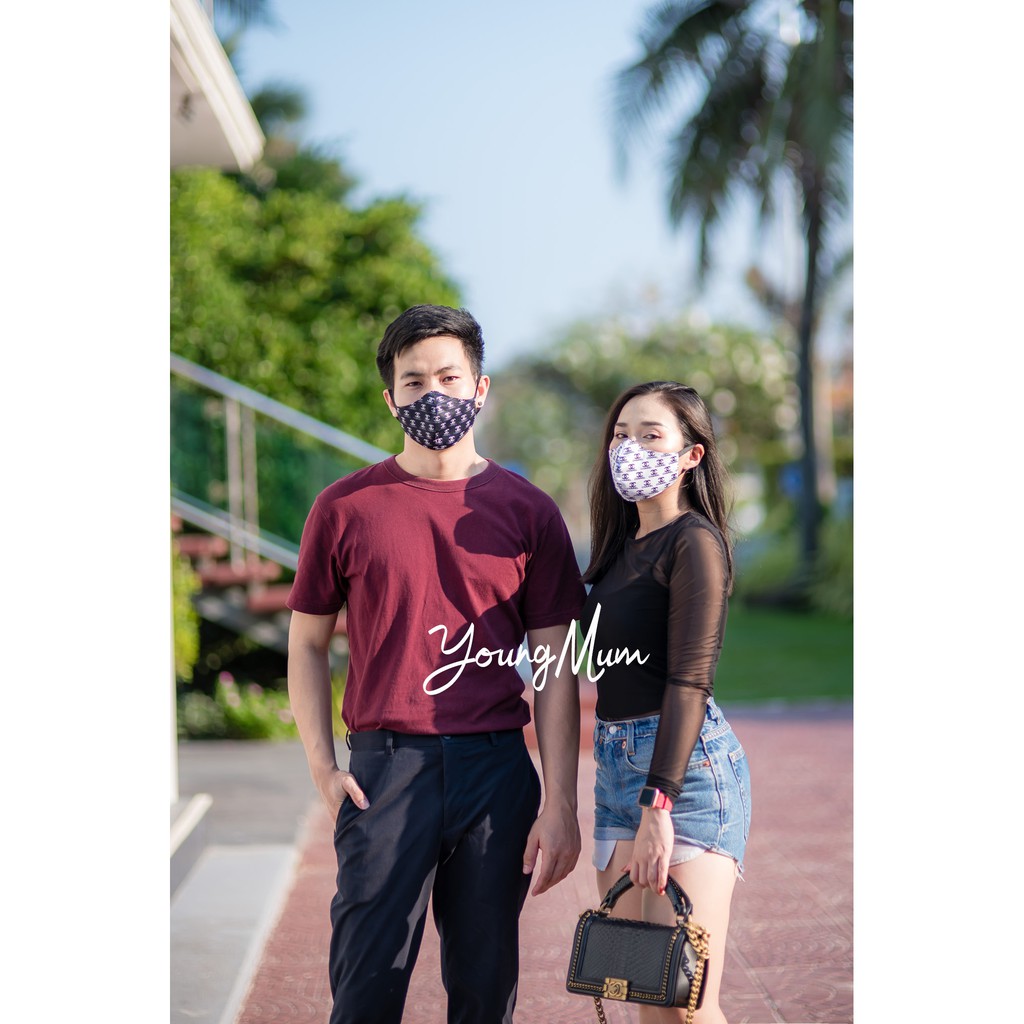 ภาพหน้าปกสินค้าผ้าปิดจมูก ปิดปาก ผ้า Polyester ลายหรู จากร้าน youngmumofficial บน Shopee