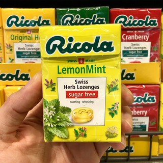 ริโคลา ลูกอมสมุนไพร ปราศจากน้ำตาล (40กรัม)   เลมอน มินต์ (Lemon MInt)