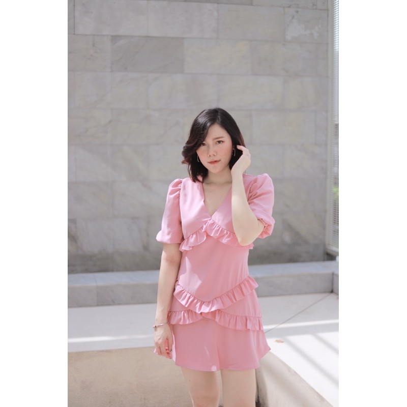 rose-dress-เดรสสายเกา-ระบายหวานๆ-ใส่ไปทำงานได้-cl011-cherrylemon