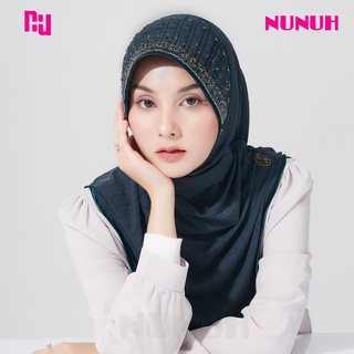 สินค้า NUNUH MONOGRAM Series (JKNU) ผ้าคลุมผมฮีญาบมุสลิมแบบสำเร็จ ทรงฟองน้ำตาราง (FN-N)