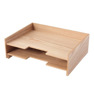 MUJI กล่องวางเอกสาร และซองจดหมาย ไม้อัดวีเนียร์ อเนกประสงค์ 2 ชั้น มูจิ ขนาด 32.0 x  24.0 x 10.5 เซนติเมตร / MUJI 2-Laye