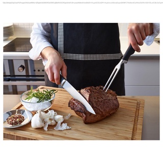 [ส่งฟรี ] ส้อมจิ้มเนื้อ/มีดแล่เนื้อ, ดำ Carving fork and carving knife, black knife kitchen Kitckitchen knife kitchen kn