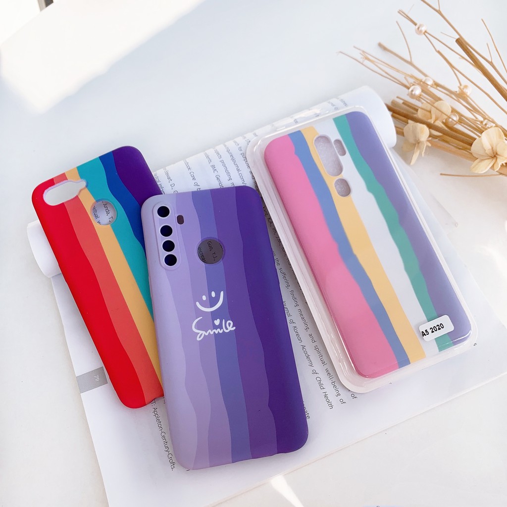 เคสสายรุ้งกำมะหย-oppo-a15-a31-a3s-a37-a1k-a53-a57-เคสออปโป้-a5s-a7-a12-a59-a71-a73-a83-a92-a93-a52020-a92020-a15s