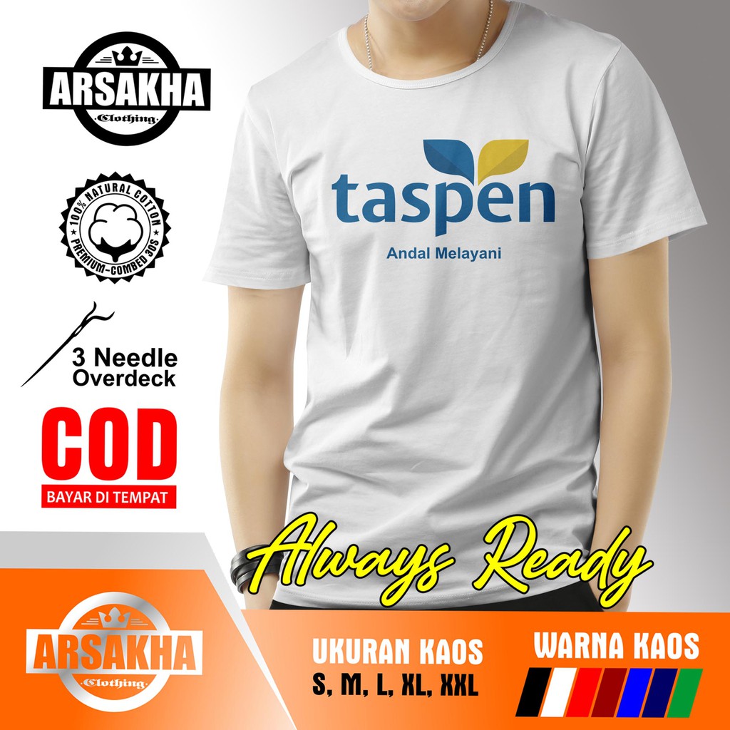 เสื้อยืด-พิมพ์ลายโลโก้-บริษัท-taspen-arsakha