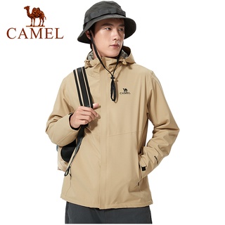 Camel เสื้อแจ็กเก็ต ชั้นเดียว กันน้ํา กันลม ใช้งานกลางแจ้ง สําหรับผู้ชาย