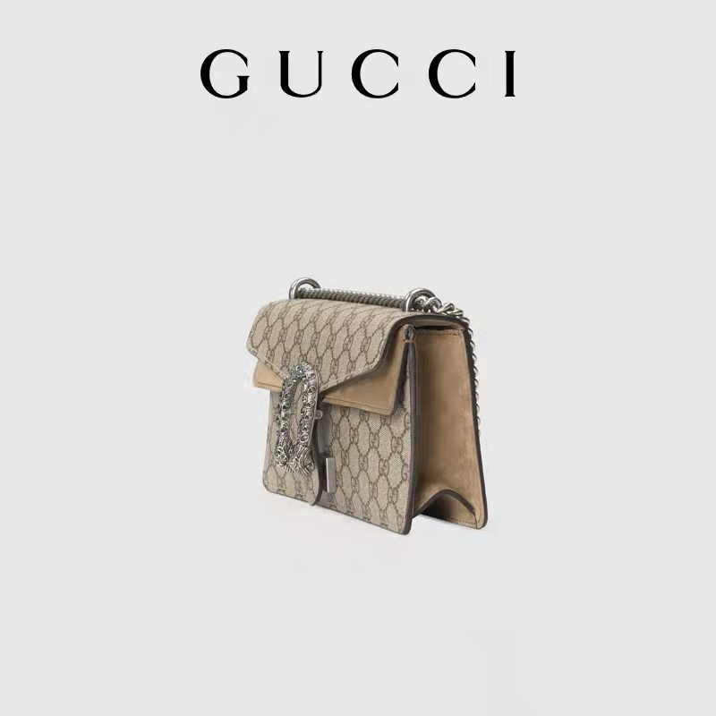 ภาพหน้าปกสินค้า(สินค้านำเข้าปลอดภาษ) 100% Gucci / New / Dionysus series GG กระเป๋าสะพายใบเล็ก / กระเป๋าถือผู้หญิง / กระเป จากร้าน feiyuedigitalstore บน Shopee