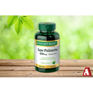 ภาพหน้าปกสินค้าลดผมร่วงชาย ปรับฮอร์โมน Nature\'s Bounty Saw Palmetto 450 mg 250 แคปซูล ที่เกี่ยวข้อง