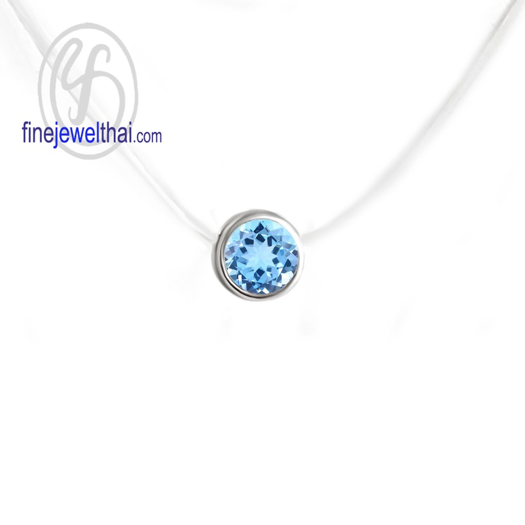 finejewelthai-จี้โทพาซ-โทพาซ-จี้พลอย-พลอยประจำเดือนเกิด-topaz-silver-pendant-birthstone-p1085tp00-ราคาต่อชิ้น