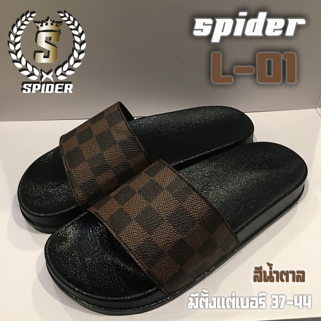 ภาพสินค้า2.2 ลด 10% ใส่ MS30FEB รองเท้าแตะแบบสวม SPIDER รุ่น L01มี 3 สี ดำ, น้ำตาล, ครีมเบอร์ 37-44 จากร้าน ichiko.111 บน Shopee ภาพที่ 2