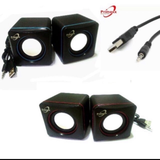 primaxx-มินิลำโพง-mini-speaker-รุ่น-sp-2019-เป็นลำโพงคู่-usb-ราคาประหยัดใช้ไฟจาก-power-bank-ได้คุณภาพเสียงดี