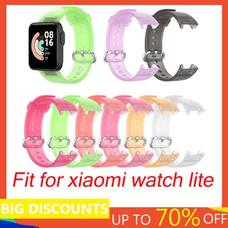 การเปลี่ยนสายนาฬิกา Xiaomi Mi Watch Lite สำหรับ สายใส  Xiaomi Redmi Watch Global Version สายนาฬิกาอัจฉริยะ Transparent Strap