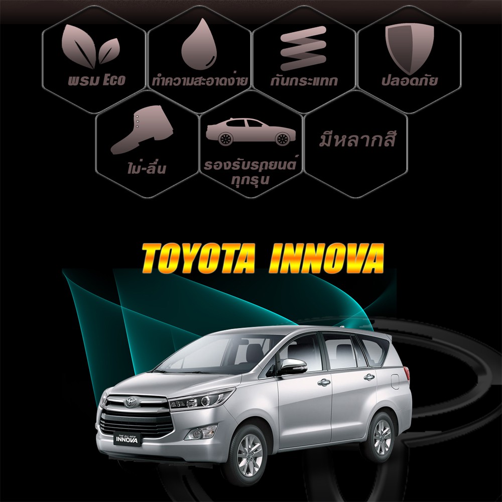 toyota-innova-2016-ปัจจุบัน-trunk-พรมรถยนต์-ไวนิลดักฝุ่น-เย็บขอบ-หนา-20มม-blackhole-curl-system-mat-edge