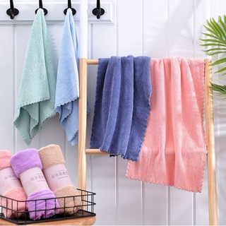 ภาพหน้าปกสินค้าCoral wool absorbent towel handkerchief 35 * 75 absorbent wipe soft hand towel small card towel square ซึ่งคุณอาจชอบราคาและรีวิวของสินค้านี้