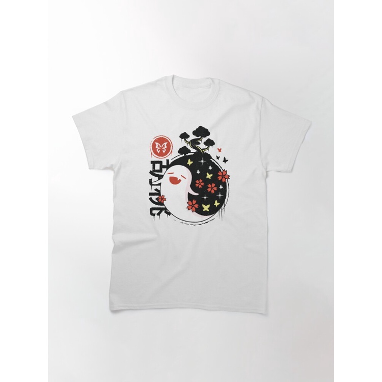 เสื้อยืด-พิมพ์ลาย-gildan-genshin-impact-hu-tao-ghost-พรีเมี่ยม