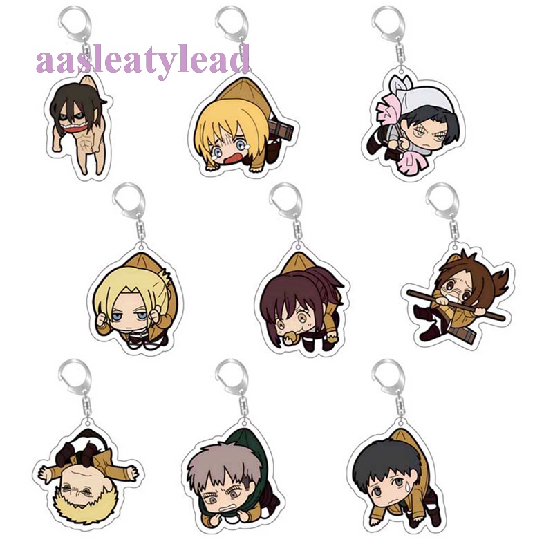 aasleaty-attack-on-titan-พวงกุญแจอะคริลิค-สองด้าน-ลายการ์ตูนอนิเมะ-kawaii-eren-q-version