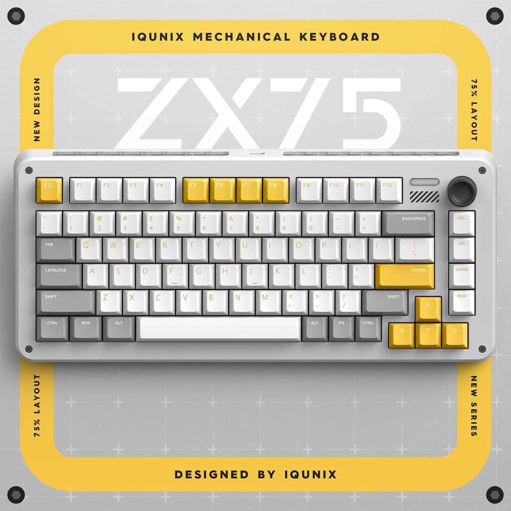 IQUNIX ZX75 キーボード ワイヤレス Gold Pink軸 改造品 【公式通販】