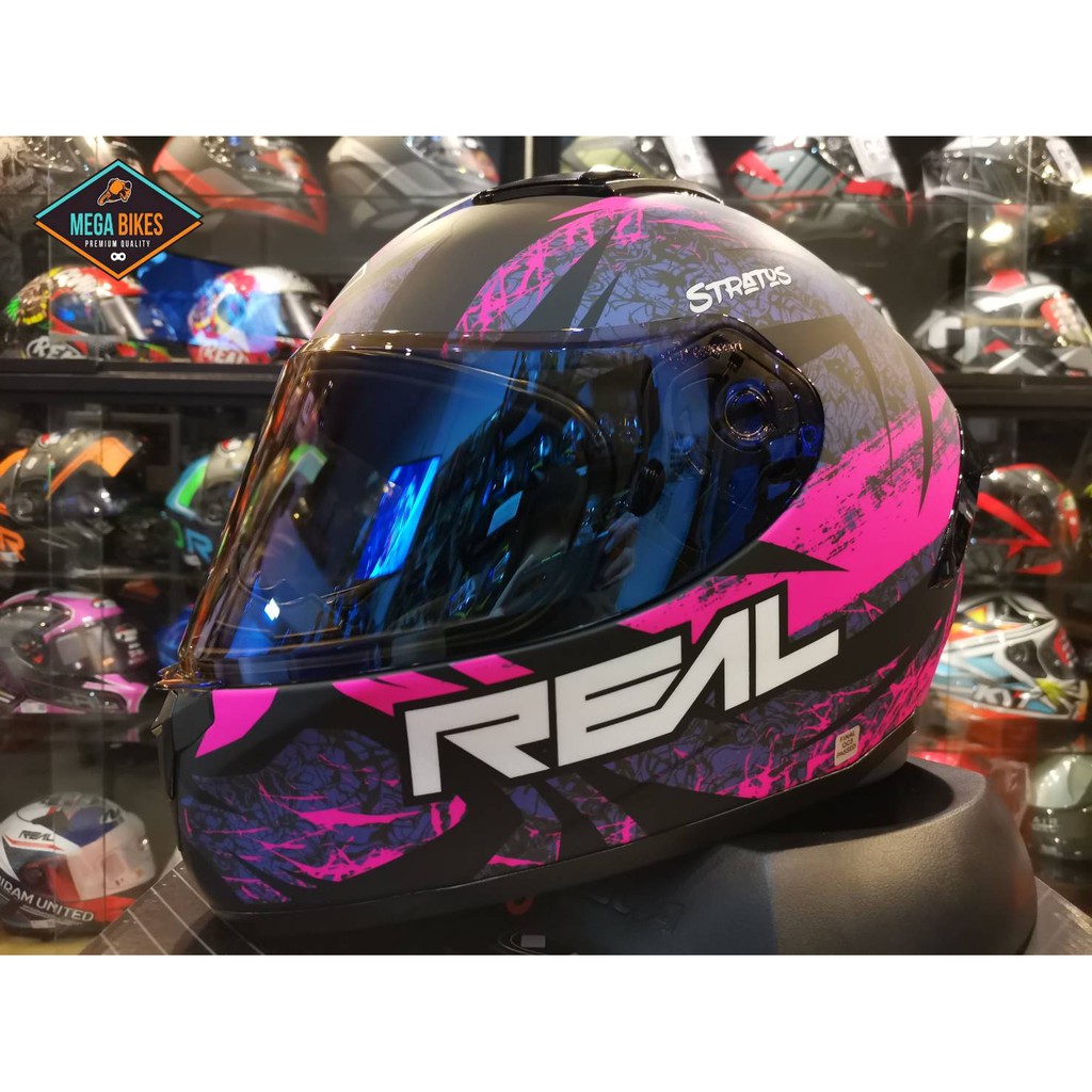 หมวกกันน็อค Real Helmets รุ่น Raptor ลาย Stratos | Shopee Thailand