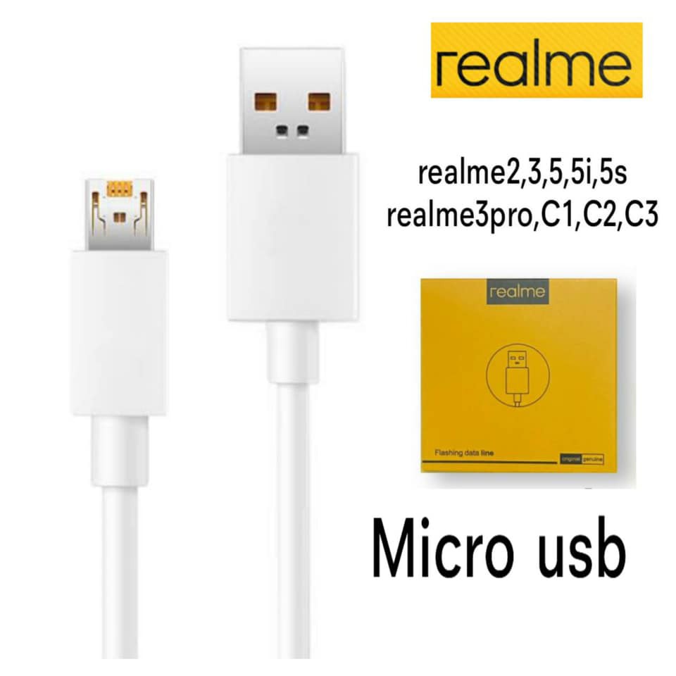 สายชาร์จrealme-vooc-usb-micro-usb-สายชาร์จสำหรับ-realme-รองรับการชาร์จด่วน-realme2-realme3-realme5-5i-5s-3pro-c1-c2-c3