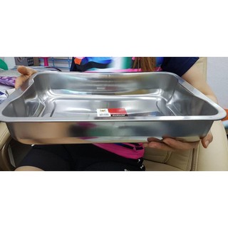 TAILONG ถาดบุฟเฟ่ต์ สเตนเลส 1ช่อง (1 ชุด) ถาดอุ่นอาหาร STAINLESS CHAFING DISH TL-451 ขนาด 30x40 ลึก 7 ซม(เงิน)