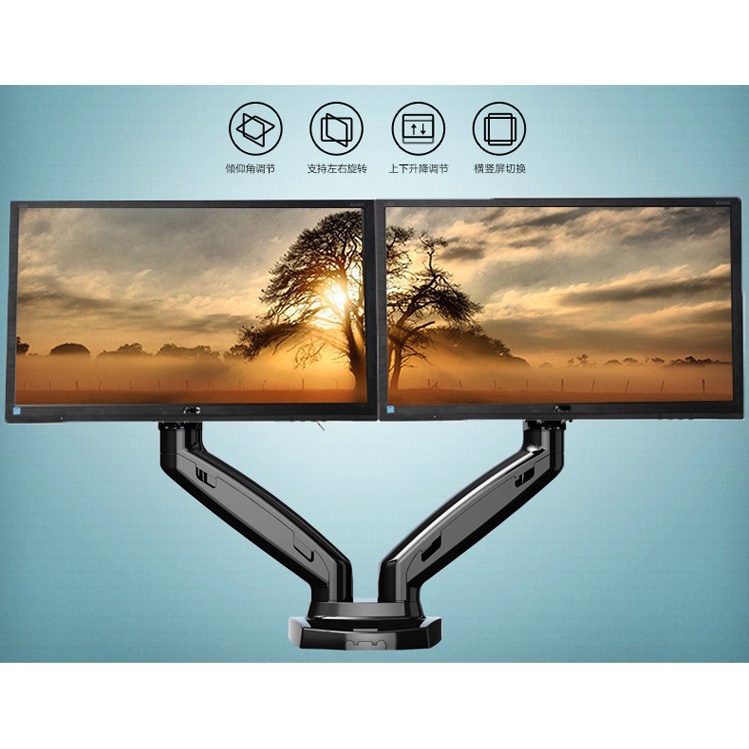 ขาตั้งจอ-แบบ-dual-arm-north-bayou-nb-f160-gas-strut-desktop-dual-lcd-led-monitor-stand-lcd-stand-ขาแขวนจอ-lcd-led