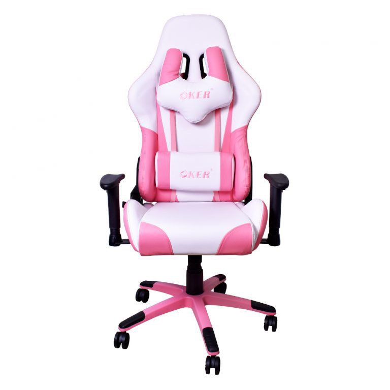 oker-g599-whitepink-gaming-chair-เก้าอี้เกมมิ่ง-รับประกันช่วงล่าง-1-ปี