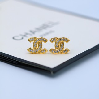 ต่างหูCN รุ่นเพชรทองใหญ่ 16mm  👑รุ่นC15 1คู่ CN Jewelry ตุ้มหู ต่างหูแฟชั่น ต่างหูแบรนด์เนม ต่างหูทอง