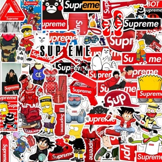 สติกเกอร์Supreme ชุด 50 ชิ้น สติกเกอร์ซูพรีม งานสวย ติดได้หลายที่ (สินค้าจากจีน)