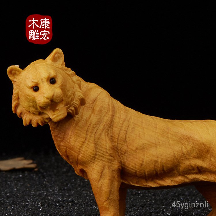 yueqing-boxwood-kanghong-ไม้แกะสลักเสือ-สัตว์งานฝีมือไม้ของขวัญของขวัญตกแต่งบ้าน-2mvn