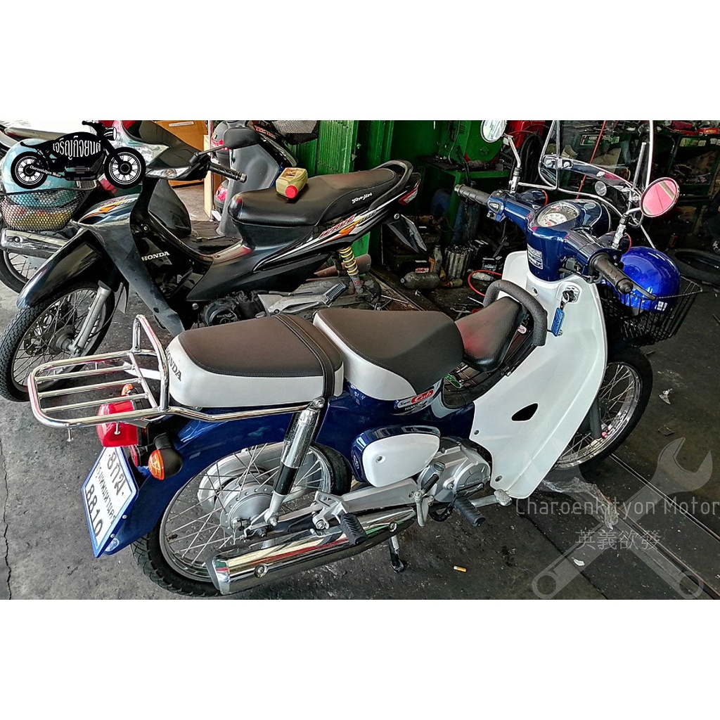 แล็คท้ายชุบโครเมี่ยม Supercub รุ่นไฟLED แบบหนา มีที่จับ AZLA | Shopee ...