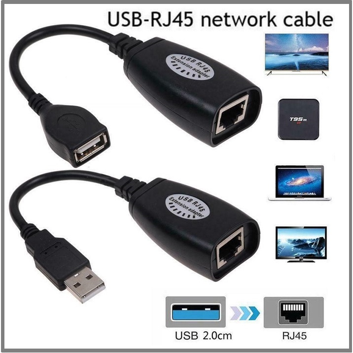 New‼ USB UTP Extender Adapter Over Single RJ45 CAT5E 6 Cable