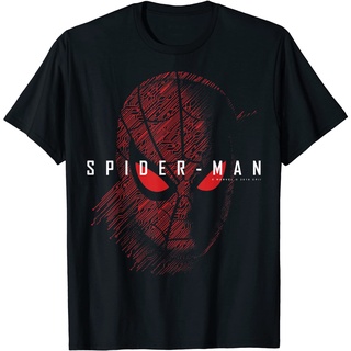 เสื้อยืดโอเวอร์ไซส์เสื้อยืด พิมพ์ลายโลโก้ Marvel Spider-Man สําหรับผู้ใหญ่S-3XL