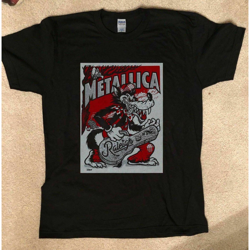 ขายดีlint9-พร้อมส่ง-เสื้อยืดแขนสั้น-พิมพ์ลาย-metallica-tour-jan-28-raleigh-nc-pnc-arena-พลัสไซซ์-พลัสไซซ์-สําหรับผู้ช