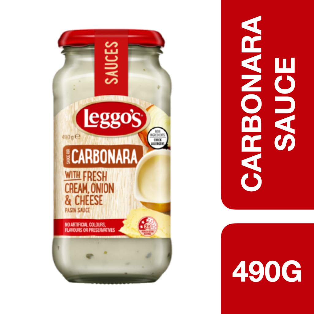 ภาพหน้าปกสินค้าLeggo's Carbonara with Fresh Cream, Onion & Cheese 490g ++ เลกโก้ คาโบนาร่าครีมสดหัวหอมและชีส 490 กรัม