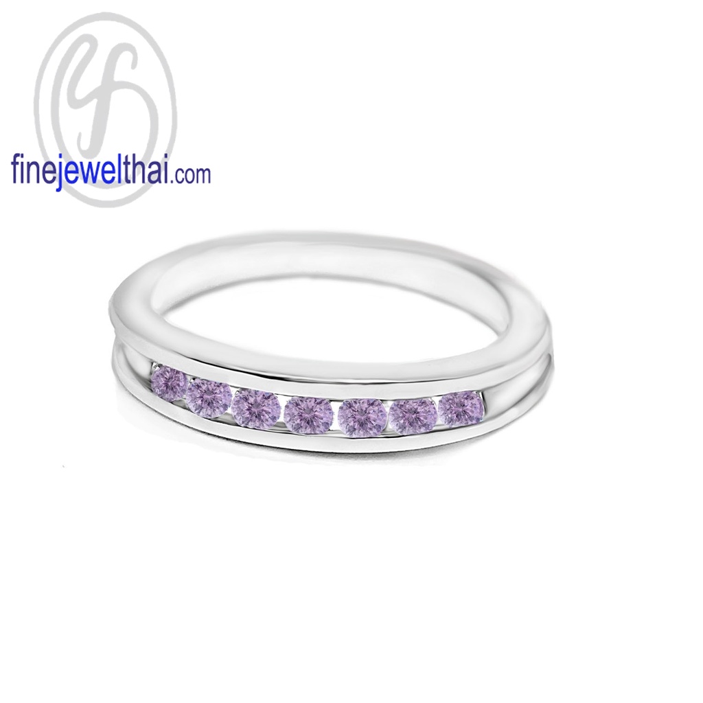 finejewelthai-แหวนอะเมทิสต์-อะเมทิสต์-แหวนพลอย-แหวนเงินแท้-พลอยประจำเดือนเกิด-amethyst-silver-ring-birthstone-r1028amt