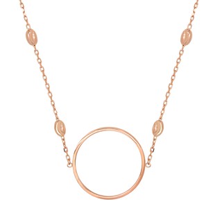 A.CEMI Circle Necklace สร้อยคอเงินแท้ชุบทอง สร้อยคอไม่แพ้